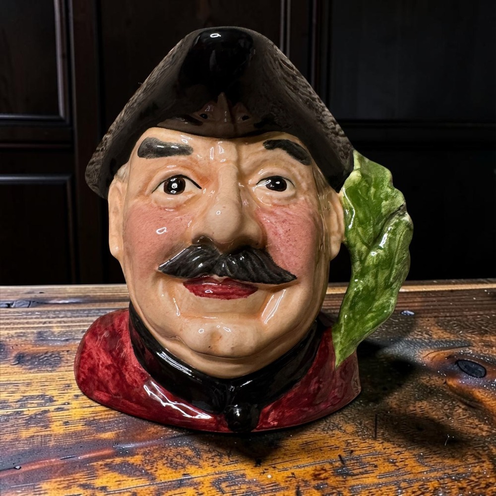 Staffordshire Character Jug Chelsea Pensioner Hand Painted England Ceramic Toby